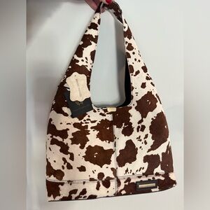 House of Harlow 1960 Cow Print Hobo Bag